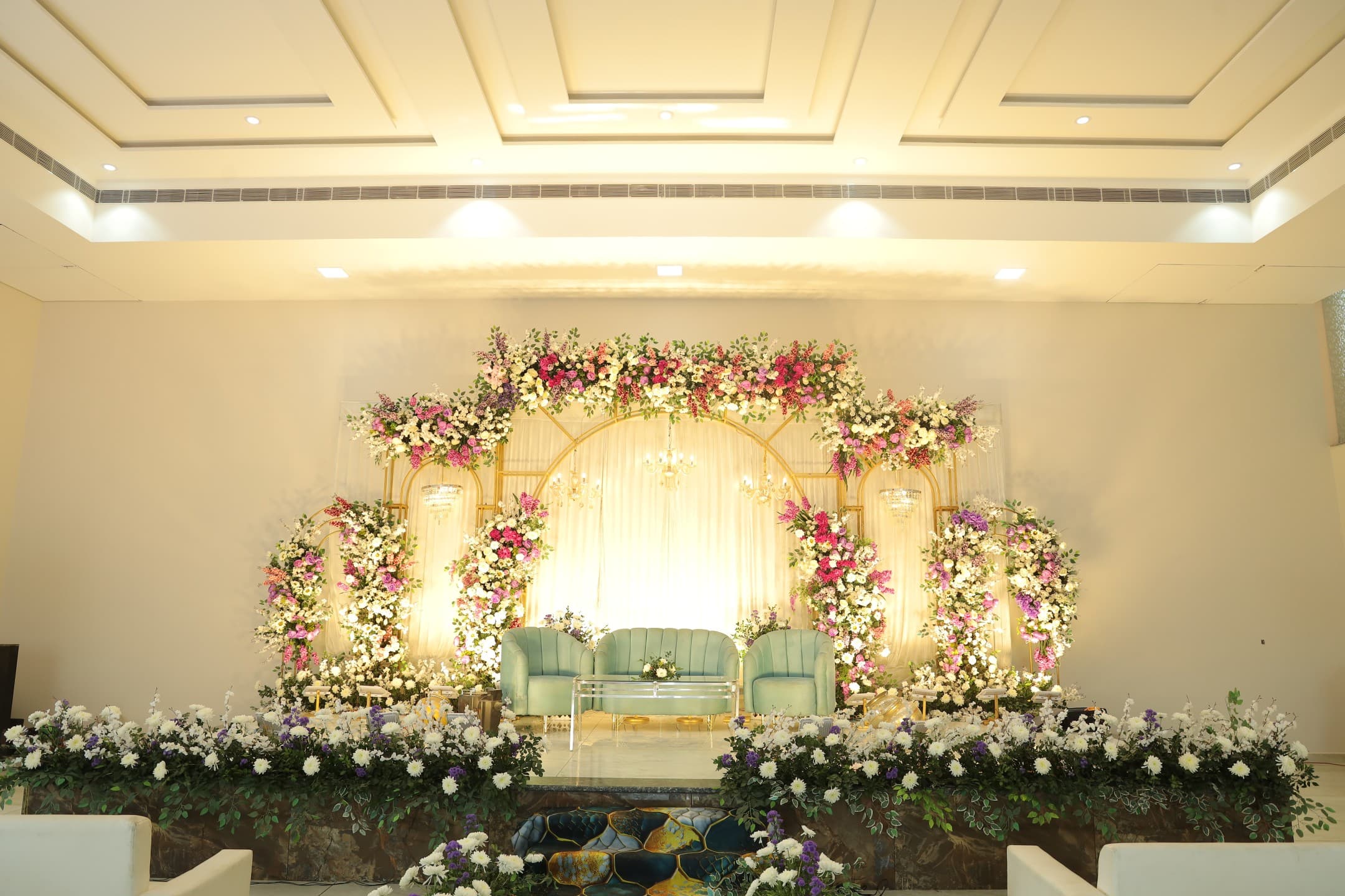 Elegant banquet hall interior at Bethel Banquet Hall, Ranchi
